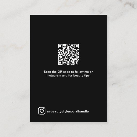 Modern Social Media Card with QR code Visitekaartje (Achterkant)