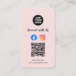 Modern Social Media QR Code | Instagram Facebook  Visitekaartje
