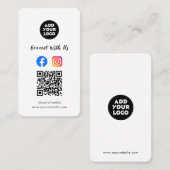 Modern Social Media QR Code | Instagram Facebook Visitekaartje (Voorkant / Achterkant)