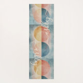 Modern Soft Beach Kleuren Abstract Monogram Yogamat (Achterkant)