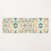 Modern Soft Beach Kleuren Abstract Mozaïek Monogra Yogamat (Voorkant (horizontaal))