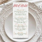 Modern  Soft Blush Botanisch Trouwdiner Menu