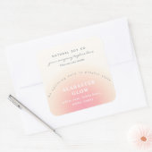 Modern Soft Blush Pink Beige Ombre Candle Label (Envelop)