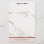 MODERN SOFT BLUSH PINK ROSE GOLD MARBLE TEXTURE BRIEFPAPIER (Voorkant)