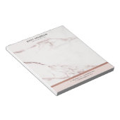 MODERN SOFT BLUSH PINK ROSE GOLD MARBLE TEXTURE NOTITIEBLOK (Schuin)