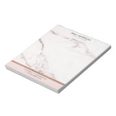 MODERN SOFT BLUSH PINK ROSE GOLD MARBLE TEXTURE NOTITIEBLOK (Linkerzijde)