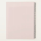 MODERN SOFT BLUSH PINK ROSE GOLD MARBLE TEXTURE PLANNER (Achterkant)