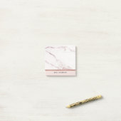 MODERN SOFT BLUSH PINK ROSE GOLD MARBLE TEXTURE POST-IT® NOTES (Op bureau)
