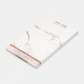 MODERN SOFT BLUSH PINK ROSE GOLD MARBLE TEXTURE POST-IT® NOTES (Schuin)