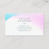 Modern Soft Gradient Minimalist Sky Sabi Corporate Visitekaartje (Achterkant)