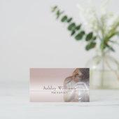 Modern Soft Mauve Peaceful Healing Buddha Visitekaartje (Staand voorkant)