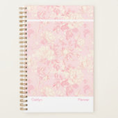 Modern Soft Peach Floral Planner (Voorkant)