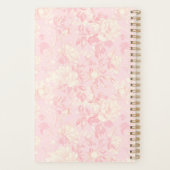 Modern Soft Peach Floral Planner (Achterkant)