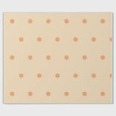 Modern Soft Peach Polka Dots Pastel Pattern Cadeaupapier (Vlak)