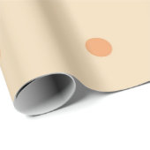 Modern Soft Peach Polka Dots Pastel Pattern Cadeaupapier (Rol Hoek)