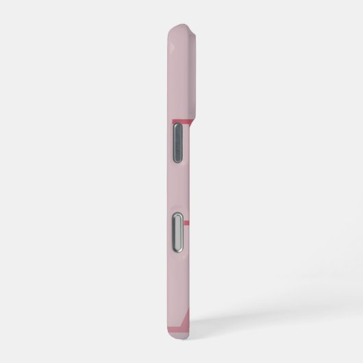Modern Soft Pink initial minimal contemporary iPhone Hoesje (Rechterkant)