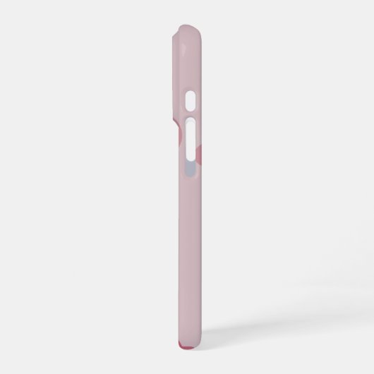 Modern Soft Pink initial minimal contemporary iPhone Hoesje (Linkerkant)