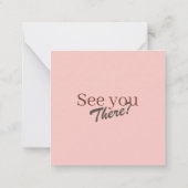 Modern Soft Pink QR Code Wedding  Online RSVP Card Notitiekaartje (Achterkant)