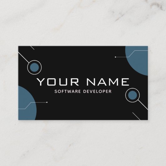 Modern Software Developer Technology Web Design Visitekaartje (Voorkant)