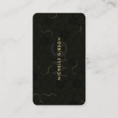 Modern Software Engineer Monogram Zwart Goud Visitekaartje (Voorkant)