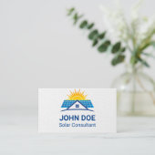 Modern Solar Energy Business Card Visitekaartje (Staand voorkant)