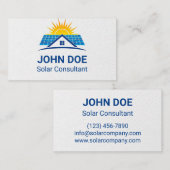 Modern Solar Energy Business Card Visitekaartje (Voorkant / Achterkant)