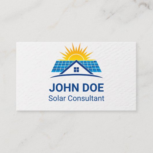 Modern Solar Energy Business Card Visitekaartje (Voorkant)