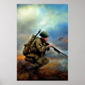 Modern Soldaat AI Digital Art Poster #01 (Voorkant)