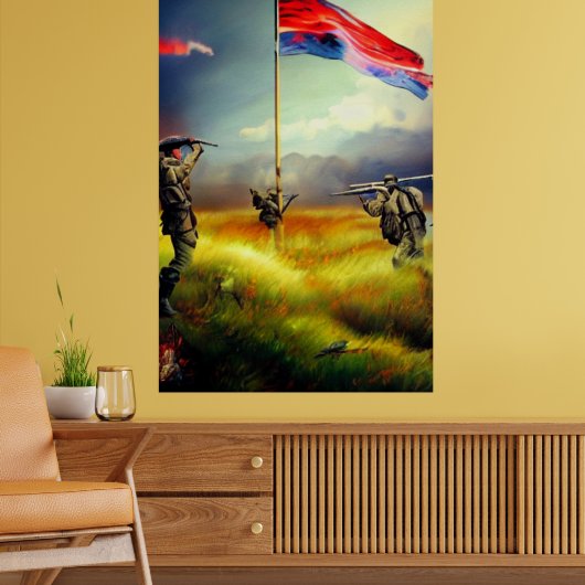Modern Soldaat AI Digital Art Poster #02 (Woonkamer 2)