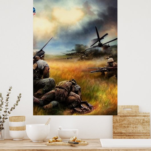 Modern Soldaat AI Digital Art Poster #03 (Keuken)