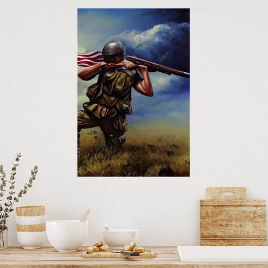 Modern Soldaat AI Digital Art Poster #04 (Keuken)