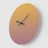Modern Solid Ombre Orange Purple Sunset Sky Grote Klok (Hoek)