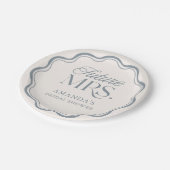 Modern Something Blue Bruiloftsfeest Toekomstige M Papieren Bordje (Gekanteld)