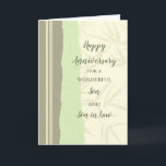 Modern Son & Son in Law Bruiloft Jubileum Kaart<br><div class="desc">Gelukkige trouwjubileumkaart voor zoon en zoon in de wet met modern ontwerp,  en sentimentele vers.</div>