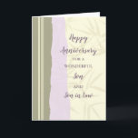Modern Son & Son in Law Bruiloft Jubileum Kaart<br><div class="desc">Gelukkige trouwjubileumkaart voor zoon en zoon in de wet met modern ontwerp,  en sentimentele vers.</div>
