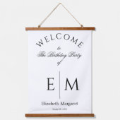 Modern Sophisticated Birthday Celebration Tapestry Hangend Wandkleed (Voorkant)