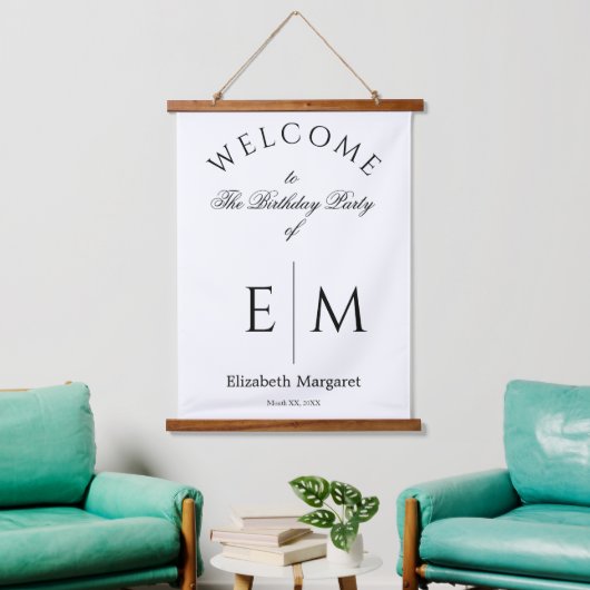 Modern Sophisticated Birthday Celebration Tapestry Hangend Wandkleed (Woonkamer)