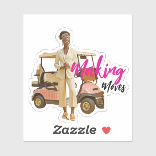 Modern Sophisticated Custom-Cut Vinyl Sticker (Vel)