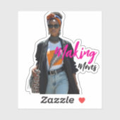 Modern Sophisticated Custom-Cut Vinyl Sticker (Vel)