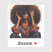 Modern Sophisticated Custom-Cut Vinyl Sticker (Vel)