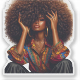 Modern Sophisticated Custom-Cut Vinyl Sticker