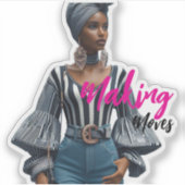 Modern Sophisticated Custom-Cut Vinyl Sticker (Voorkant)