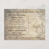 Modern Sophisticated Designer Salon Briefkaart (Achterkant)