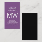 Modern Sophisticated / Paars Visitekaartje (Voorkant / Achterkant)