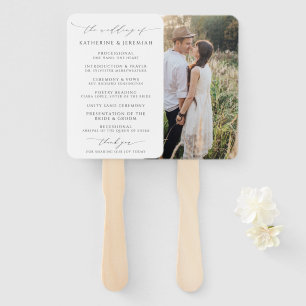 Modern Sophisticated Photo Wedding Program Handwaaier