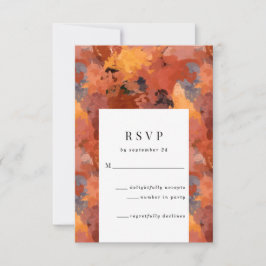 Modern Sophisticated Terracotta Boho Wedding RSVP Kaartje
