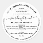 Modern sourdough brood Label Cottage wet Label (Voorkant)