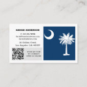 Modern South Carolina Visitekaartje, vlag/Verenigd Visitekaartje (Achterkant)