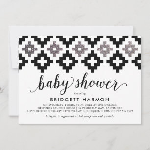Modern Southwest Blanket Baby shower Kaart