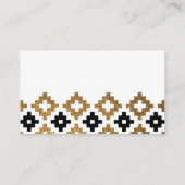 Modern Southwest Blanket Black en Gold Glitter Visitekaartje (Achterkant)